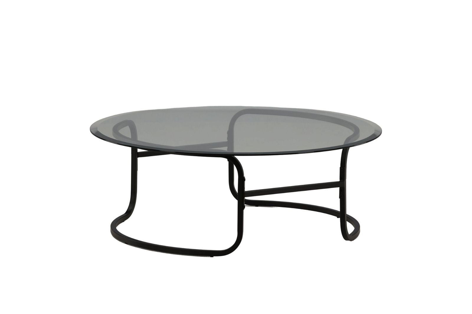 Lomma Sofa Table - Black / Clear glass - vivahabitat.com