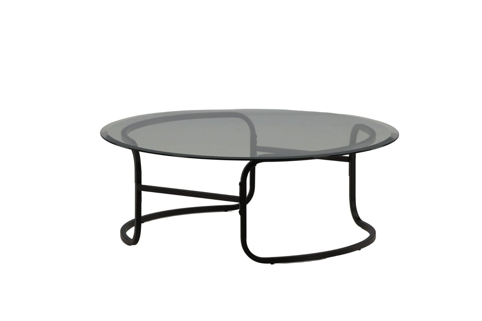 Lomma Sofa Table - Black / Clear glass - vivahabitat.com