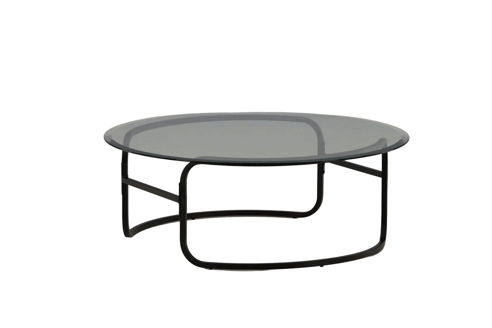 Lomma Sofa Table - Black / Clear glass - vivahabitat.com
