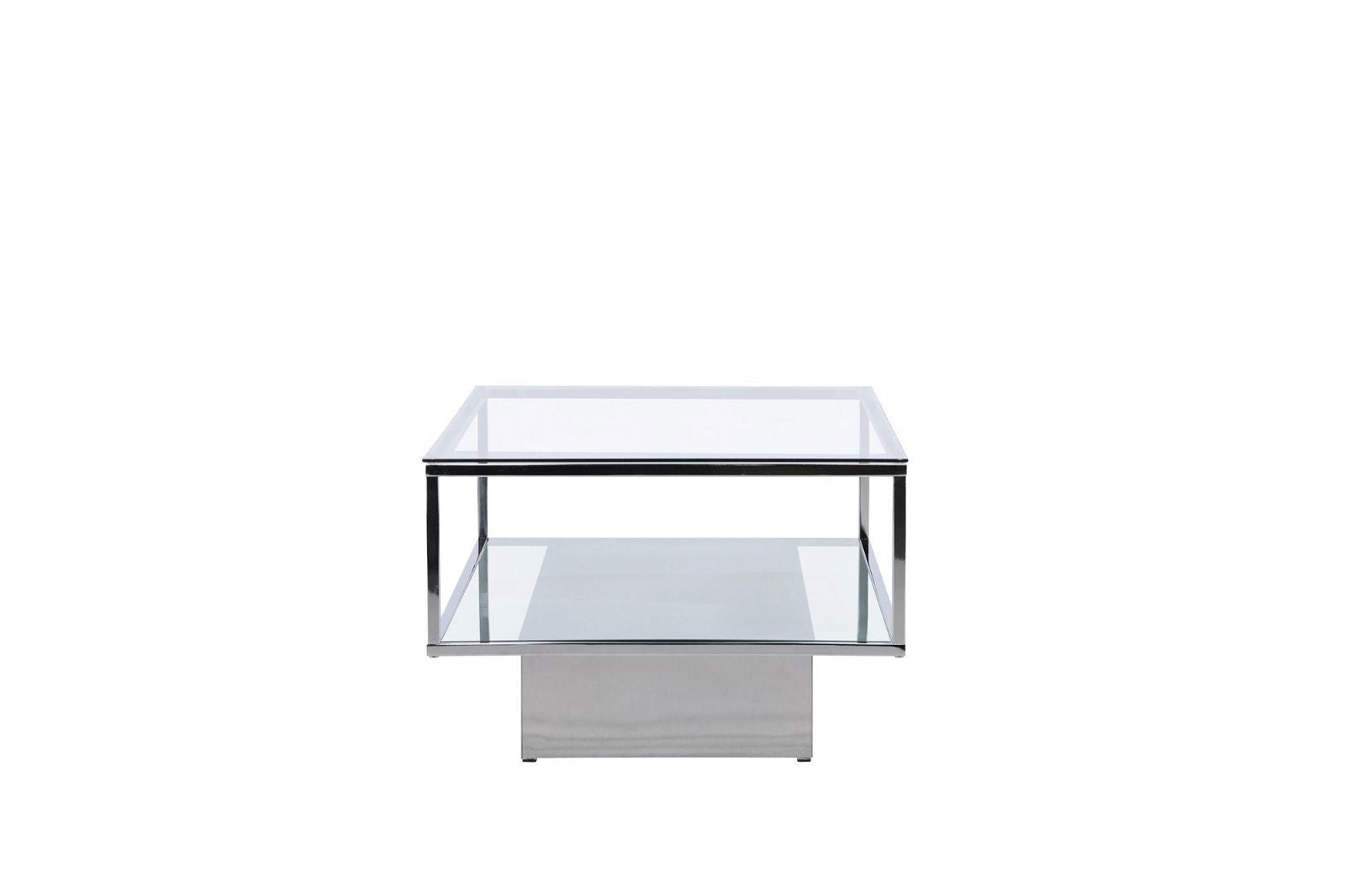 Maglehem Coffee Table  - Silver Chrome / Clear glass - vivahabitat.com
