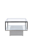 Maglehem Coffee Table  - Silver Chrome / Clear glass - vivahabitat.com