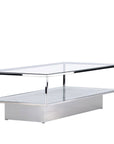 Maglehem Coffee Table  - Silver Chrome / Clear glass - vivahabitat.com
