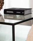 Maglehem Sofa Table - Black / Clear glass - vivahabitat.com