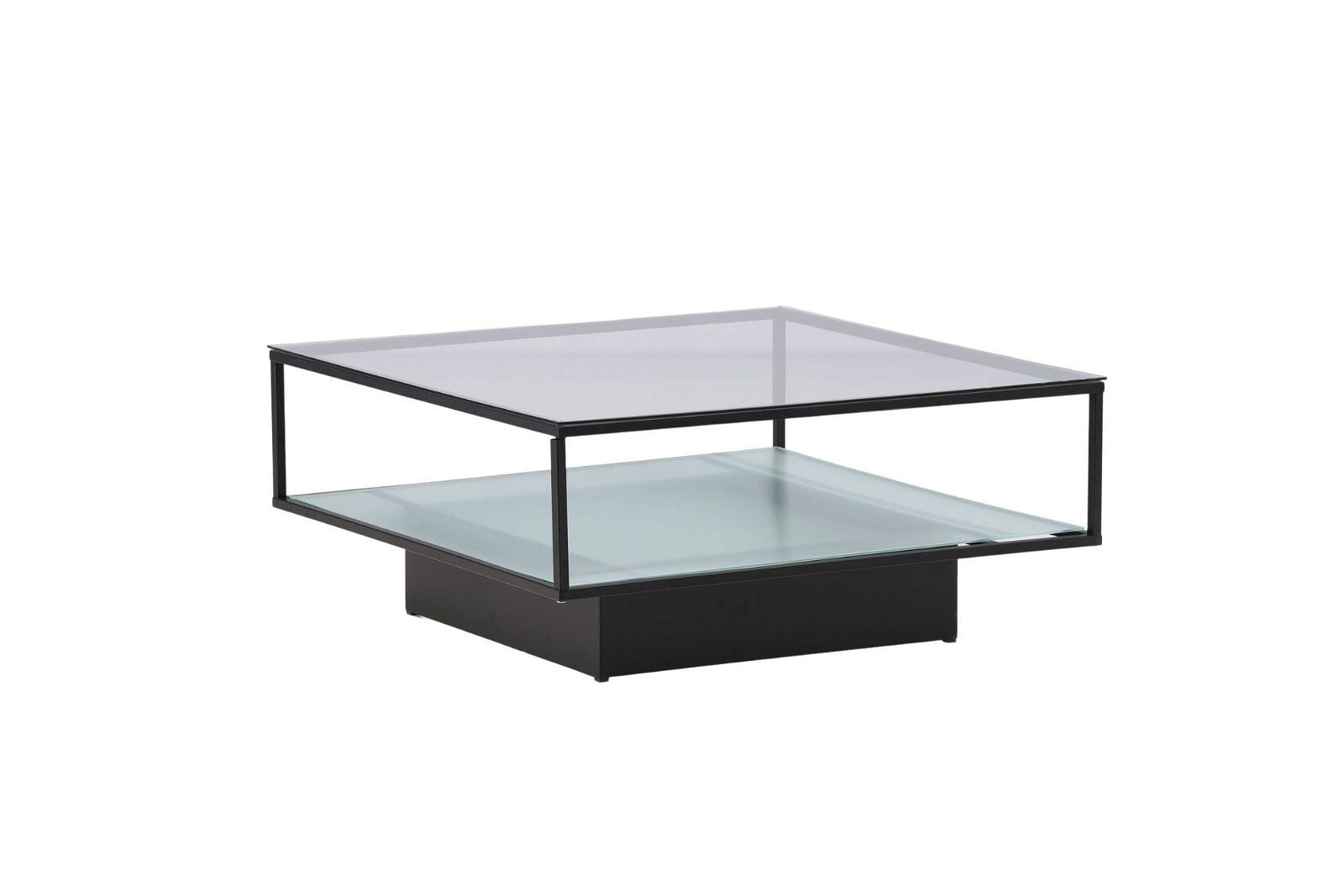 Maglehem Sofa Table - Black / Clear glass - vivahabitat.com