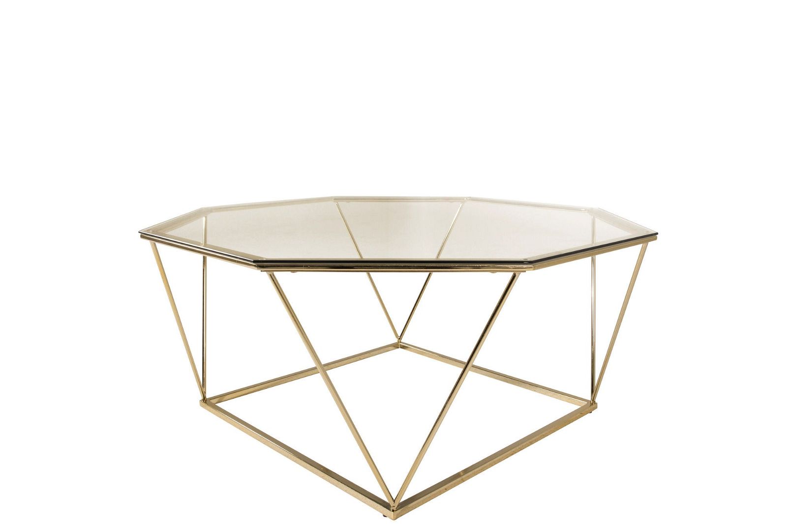 Österlen - Sofa Table - Clear Glass / Shiny Brass - vivahabitat.com