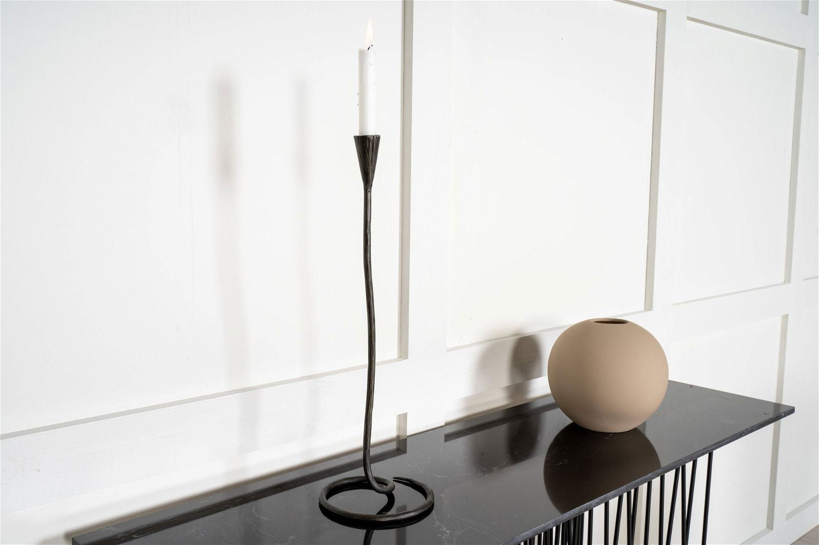 Side Table high- Artificial Stone / Black - vivahabitat.com