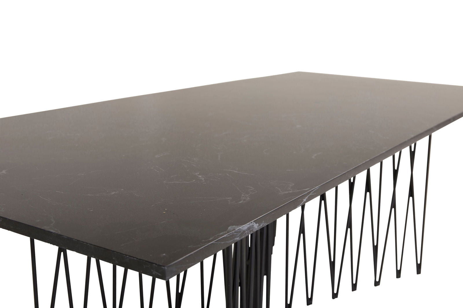 Stone - Sofa Table - Artifical Stone / Black - vivahabitat.com