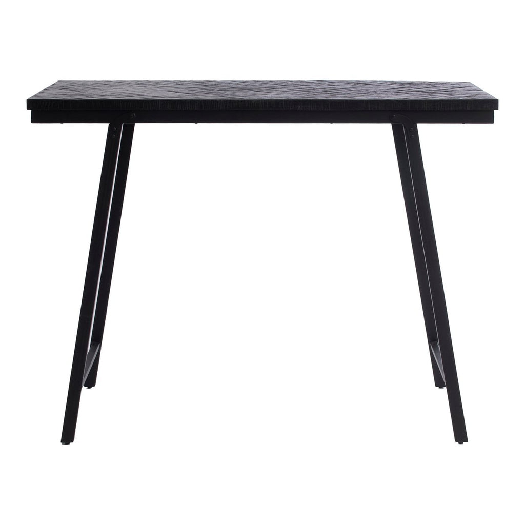The Herringbone High Table - Black - 140cm - vivahabitat.com