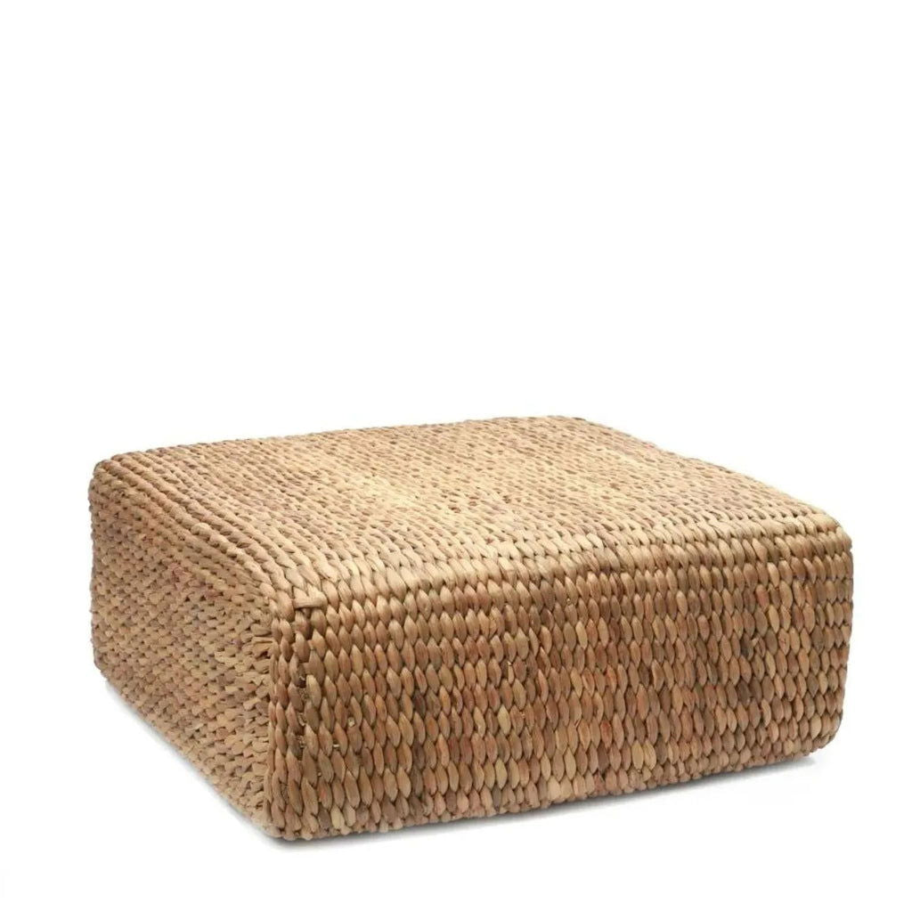 The Hyacinth Pouf Square - Natural - M - vivahabitat.com