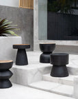 The Kulun Stool - Black Natural - vivahabitat.com