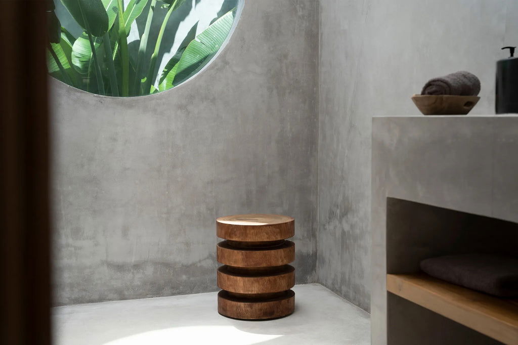The Massaka Stool- Naturel - vivahabitat.com