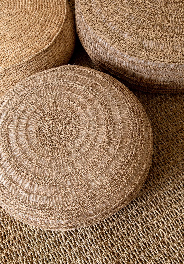 The Seagrass Pouf - Round - 60 - vivahabitat.com