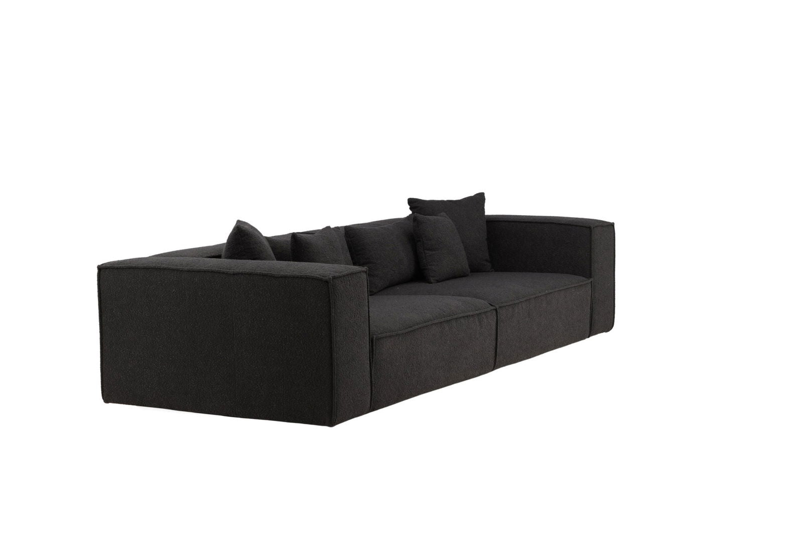 Vind Gillholmen Sofa - Black / Black Boucle - vivahabitat.com