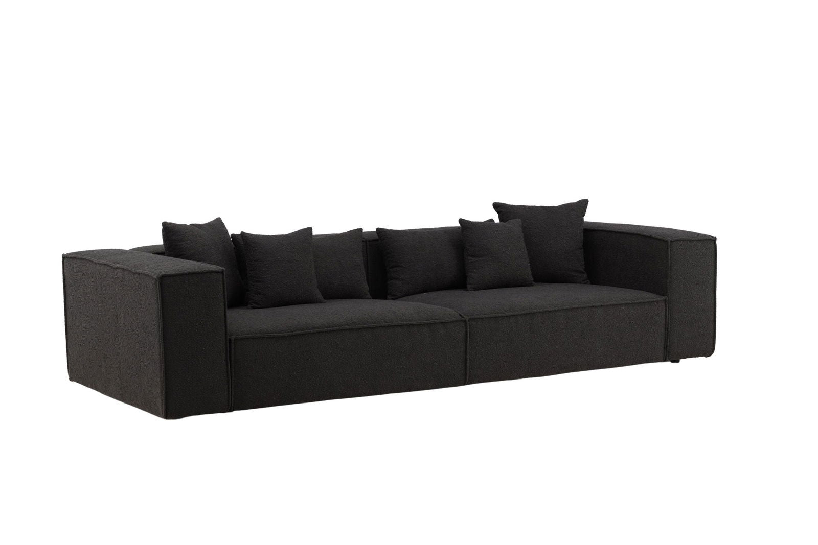 Vind Gillholmen Sofa - Black / Black Boucle - vivahabitat.com