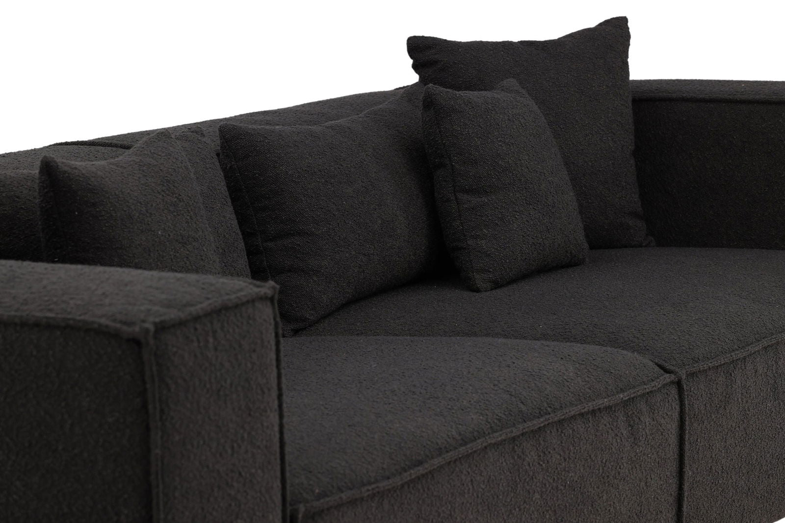 Vind Gillholmen Sofa - Black / Black Boucle - vivahabitat.com