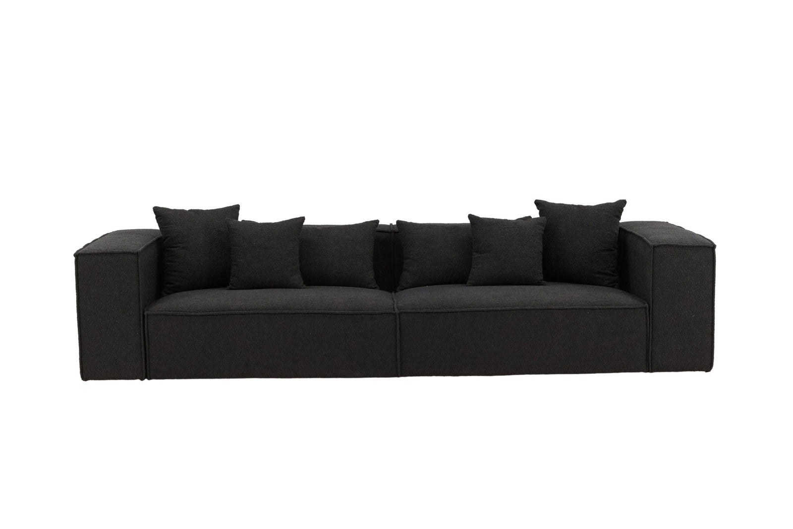 Vind Gillholmen Sofa - Black / Black Boucle - vivahabitat.com