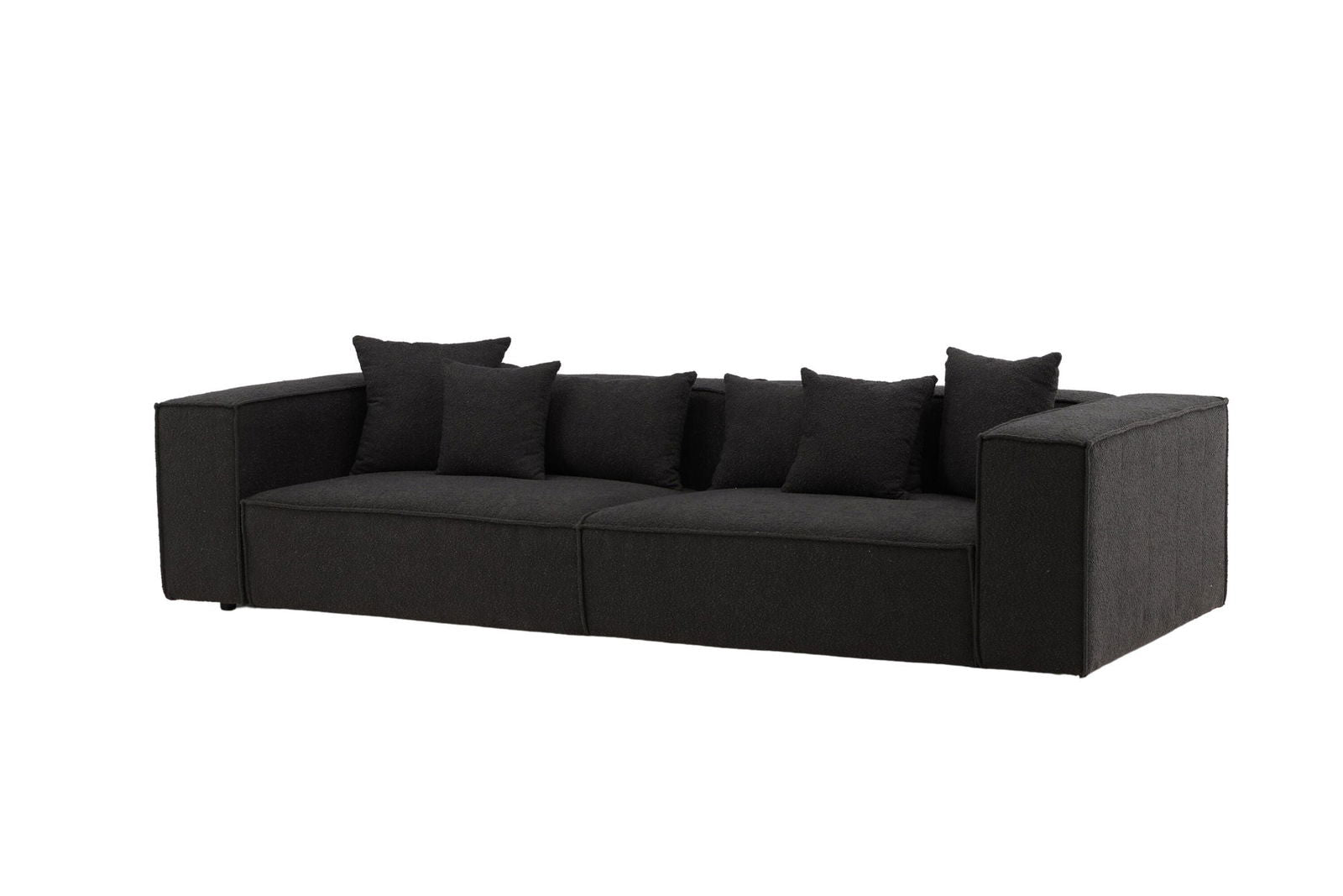 Vind Gillholmen Sofa - Black / Black Boucle - vivahabitat.com