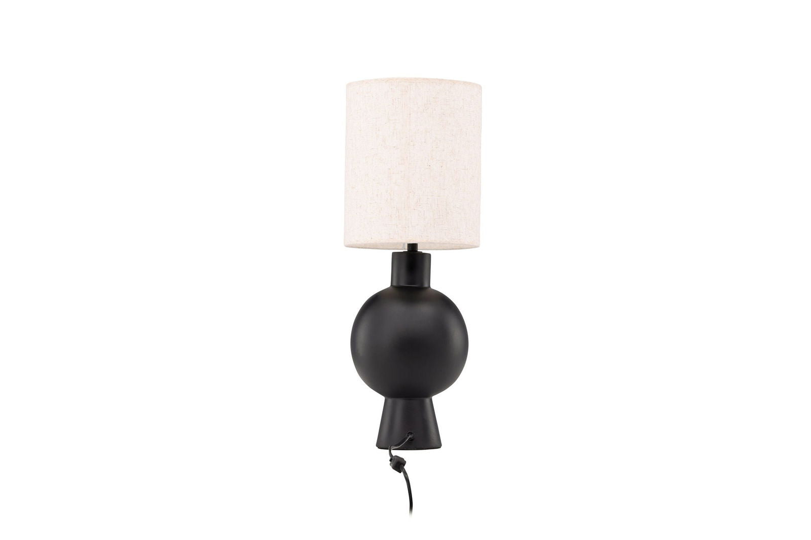 Vind Mysterna Table Lamp - Black / Fabric Beige - vivahabitat.com