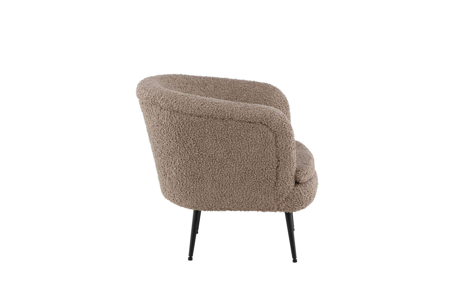 Vind Nordkoster Single Sofa - Matte Black / Dark Beige Teddy - vivahabitat.com