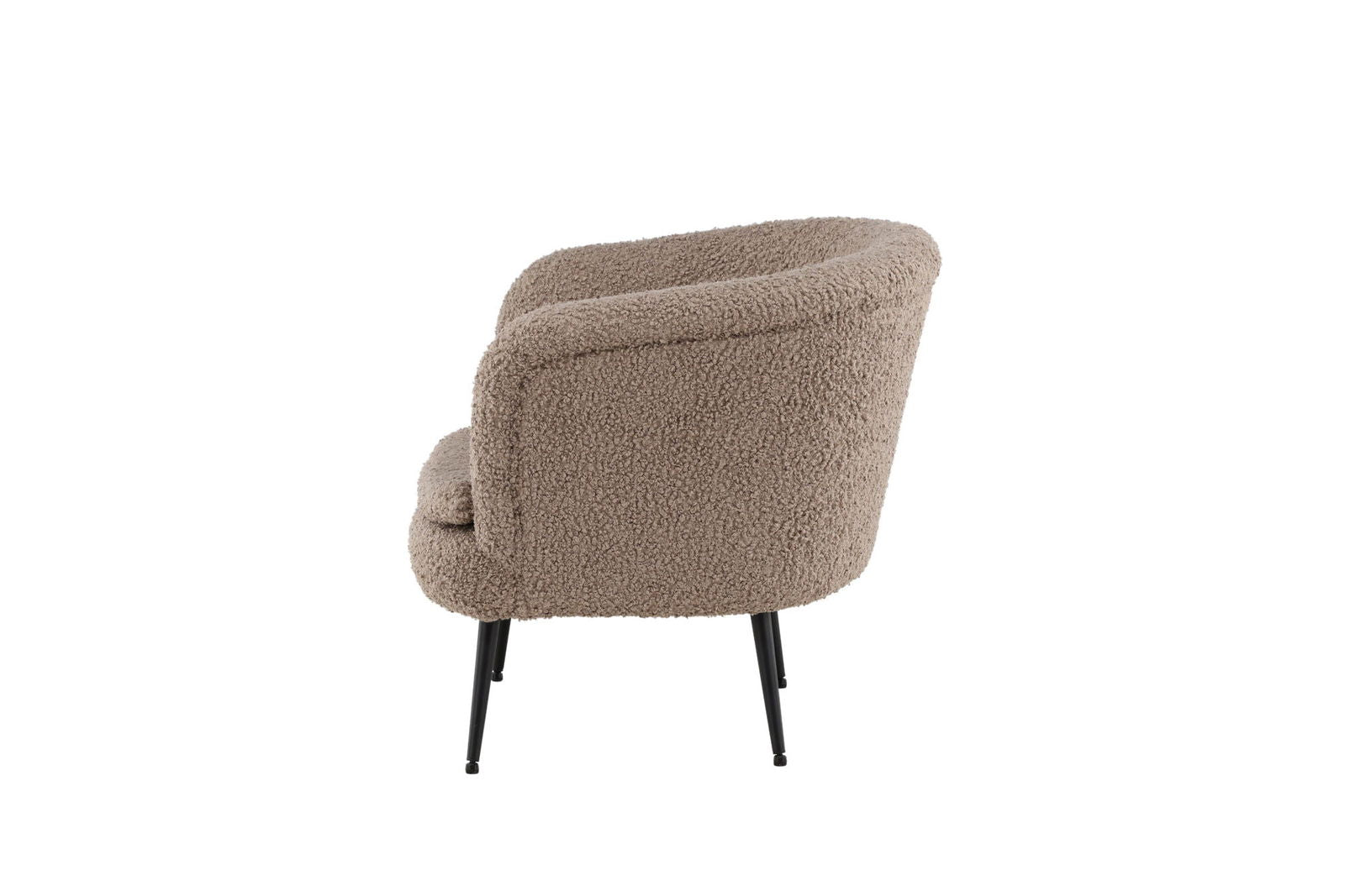Vind Nordkoster Single Sofa - Matte Black / Dark Beige Teddy - vivahabitat.com