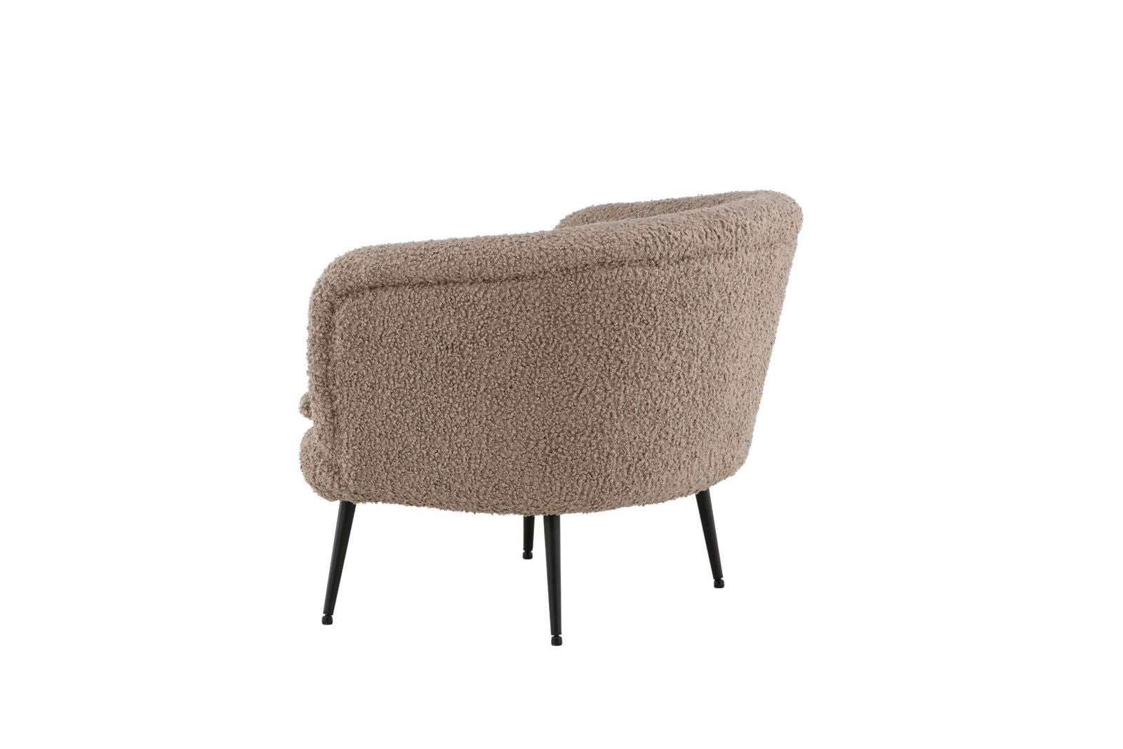 Vind Nordkoster Single Sofa - Matte Black / Dark Beige Teddy - vivahabitat.com