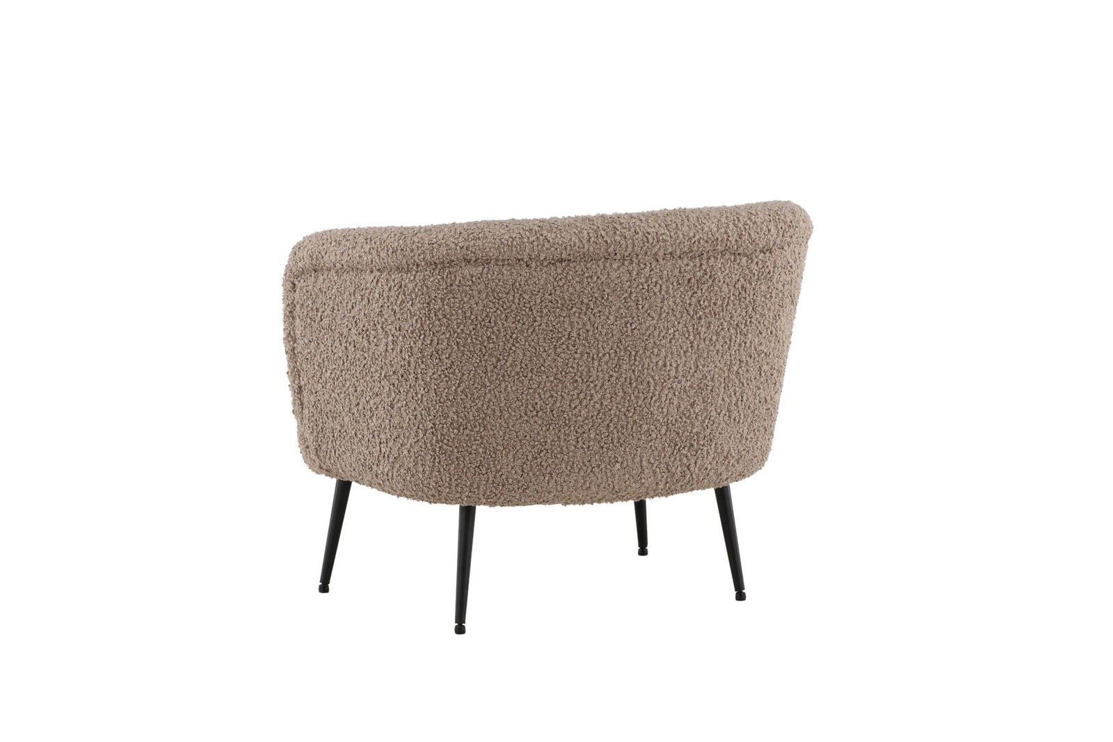 Vind Nordkoster Single Sofa - Matte Black / Dark Beige Teddy - vivahabitat.com