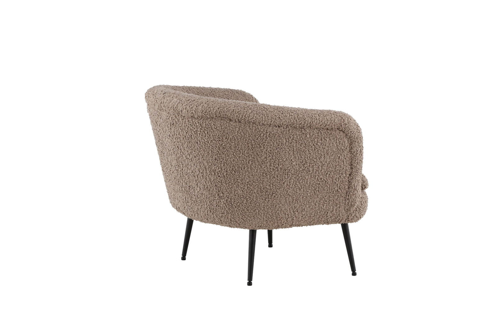 Vind Nordkoster Single Sofa - Matte Black / Dark Beige Teddy - vivahabitat.com