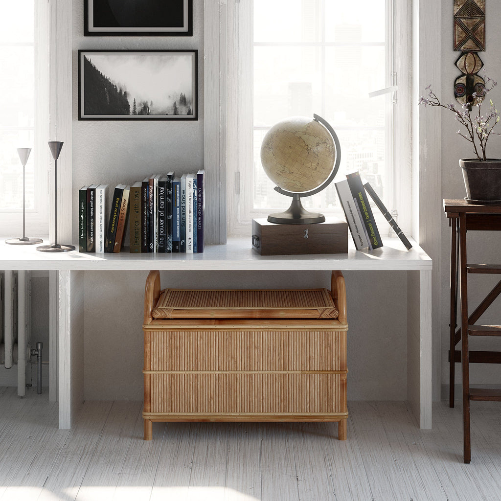 Japandi Wooden Storage Trunk and Bench